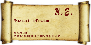 Muzsai Efraim névjegykártya